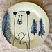 Hand Painted Side Plate - Blue Bear