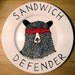The Sandwich Defender Bear side plate