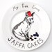 Hand Painted Side Plate - Mr Fox loves Jaffa Cakes