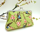 Whispering Birds in Spring KissLock Clutch