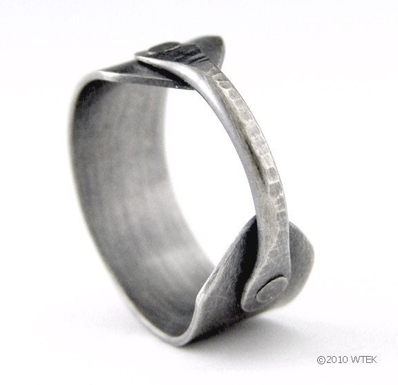 Band and Bar Silver Ring