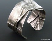 Fold Formed Oxidized SIlver Cuff