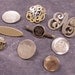 VINTAGE Monogram PINS Brooches Monogram Initials Silver and Gold Enamel Nine (9) Ready to Wear Vintage Jewelry Destash (J173)