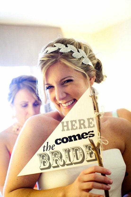 Bridal headpiece -Art Deco Goddess -Vintage inspired ribbon headband or SASH - As seen on Style me Pretty