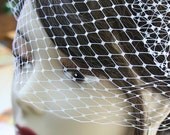 Birdcage Blusher Veil   - Gorgeous Vintage inspired veil -white -Vintage wedding 1920s