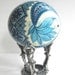 Blue Ostrich Blue Pysanka, batik egg, Ostrich egg shell, Ukrainian Easter egg, hand painted egg, Mother's Day gifts