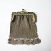 vintage mesh change purse French small chatelaine chain coin purse