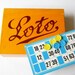 vintage french lotto game and box 'loto'