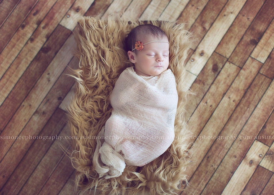 Cream Cheese Cloth Newborn Baby Girl or Boy Cocoon Wrap, Great for Photo Prop