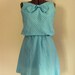 Vintage 1960s-1970s Summer Dress Turquoise Gingham Plaid Price Reduction