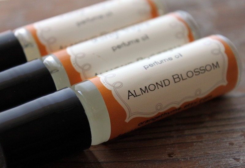 Almond Blossom -Perfume Oil. Mellow Organic Vanillas, Orchid - orangethyme