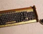 Keyboard Mouse Combo - Antique looking Victorian Styling - Steampunk-Typewriter-Gold Leaf Style-