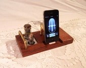 iPhone Dock - iPod Dock - Charger and Sync Station -- Oak  -  Tube Model  steampunk