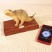 iPhone - iPod Dock -Charger and Sync Station - Oak - Big Tan Grey Dino - Scary - One of a Kind