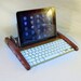 iPad Workstation - Keyboard - Tablet Dock - Oak - iPad, IPhone, Tablet Bluetooth Keyboard Computer Desktop Workstation