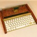 iPad Workstation - Keyboard - Tablet  Dock  - Steampunk V1- Oak -  iPad, IPhone, Tablet Bluetooth Keyboard Computer Desktop Workstation