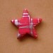 Acrylic Star Beads red and silver 23mm 16pcs Please use coupon code STORECLOSING50 for 50% off your purchase