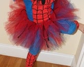 Spiderman / Spidergirl TuTu - Perfect for your Superhero Princess (Newborn to 5T) - Extra Fluffy
