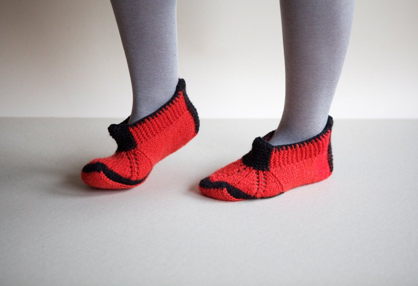 SALE 20 % Happy hippie warm and cozy knitted socks slippers for women