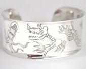Personalized Cuff bracelet with your child's drawing