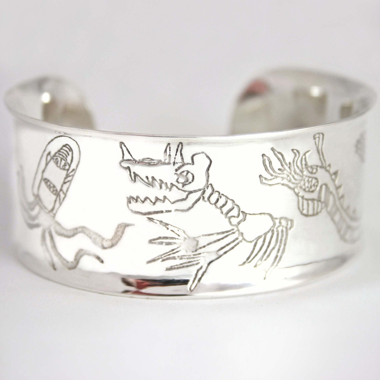 Personalized Cuff bracelet with your child's drawing