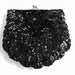 Vintage-Black-Sequen-Purse-Black Sequen Purse-Black Purse-Black Evening Purse-Shiny Purse