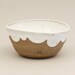 Stoneware Bowl with Scalloped Glaze, white