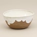 Stoneware Bowl with Scalloped Glaze, white