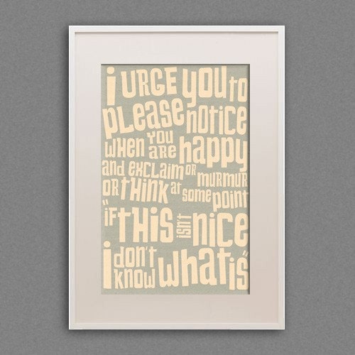 Notice Happiness - 11x17" Poster Print
