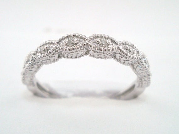 14K White Gold  Wedding & Anniversary Diamond Band 0.11ct