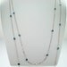 1.05 Carat  36" Inch Blue Diamond By The Yard Necklace 14k White Gold handmade