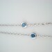 1.05 Carat  36" Inch Blue Diamond By The Yard Necklace 14k White Gold handmade
