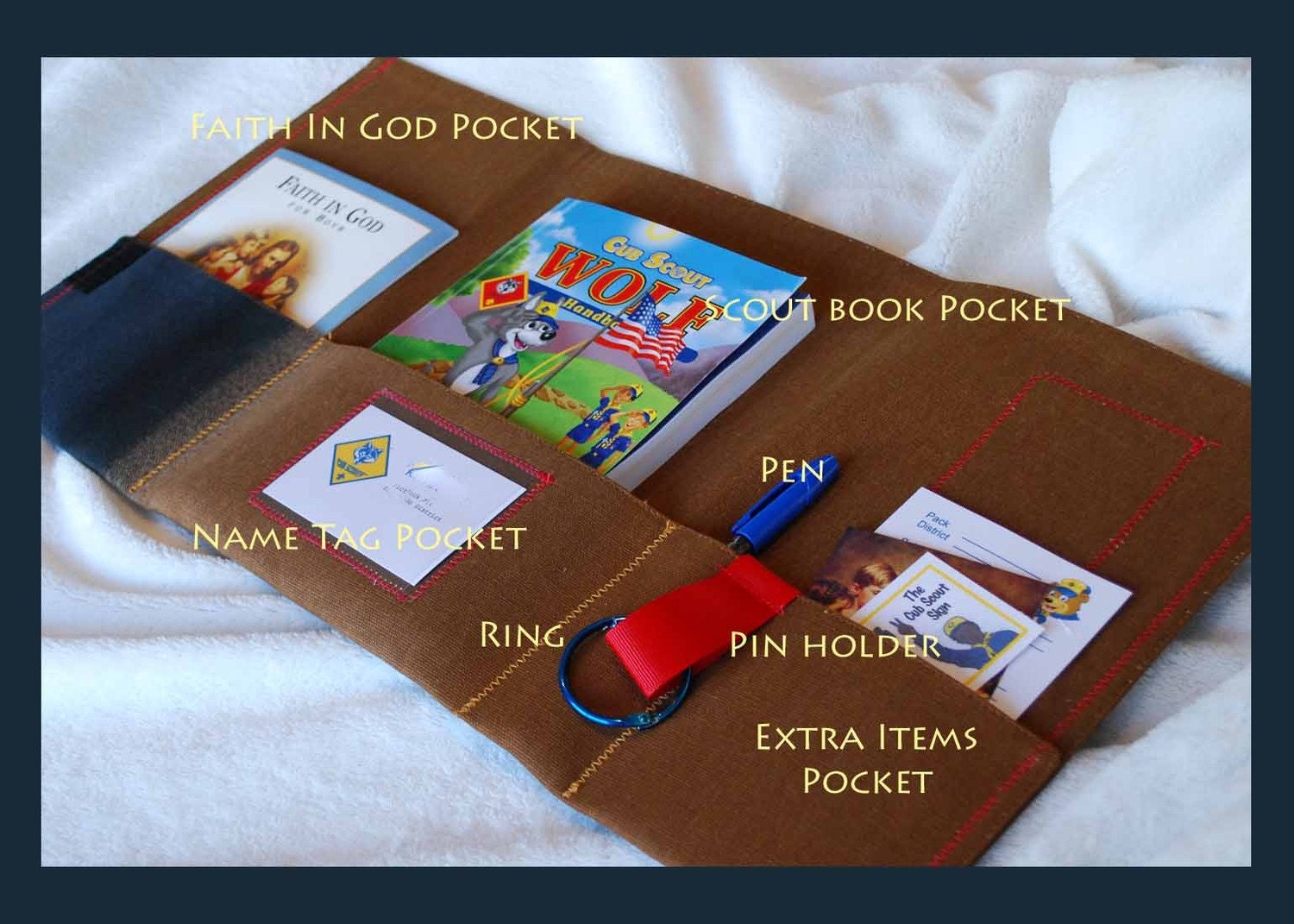 Cub Scout/ Faith In God Tri-Fold Pocket Pouch/Cover