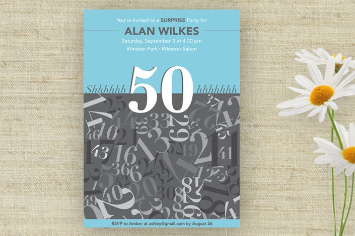 Surprise Party Adult Birthday Party Invitation Printable Custom Personalized (Digital File)
