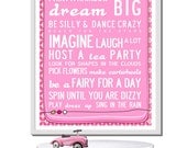 Happy Words for kids. Luxury poster print, A3.