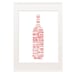 For all red wine lovers. A sleek list of red wines on a luxury poster print. Size 11.7 x 16.5 in