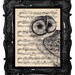 Upcycled Dictionary Page Upcycled Book Art Upcycled Art Print Upcycled Book Print Vintage Art Print Owl Peeper Music Sheet