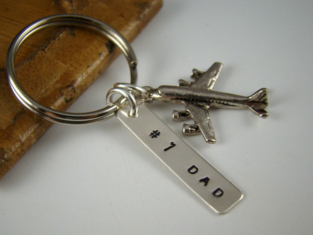 Father's Day Gift Idea Airplane Key Ring, Airplaine Charm, Pilot Gift, Birthday Gift For Him, Gift Idea for Dad