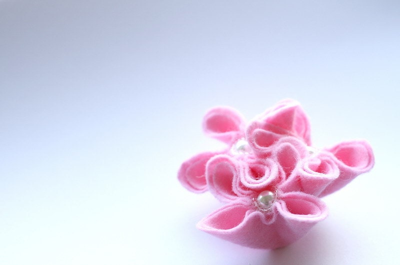 Soft Touch, Felt Flower Brooch