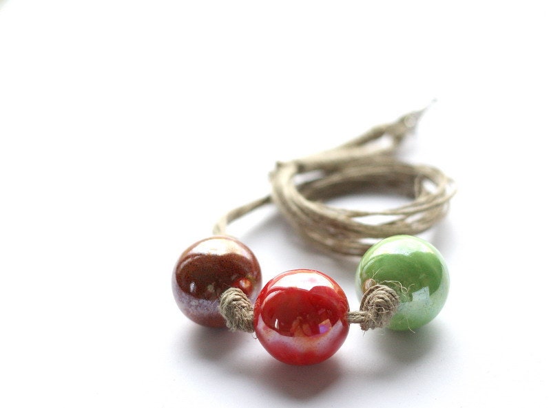 Tricolor Ceramic Necklace