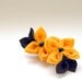 SALE Gorgeous Yellow - Chocolate Brown  Flower Necklace and Earrings