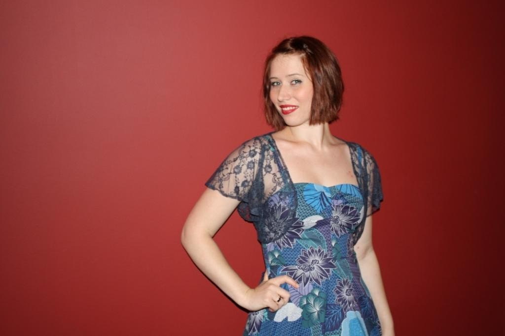 Audrey blue floral dress