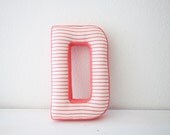 Fabric letter D or letter L
