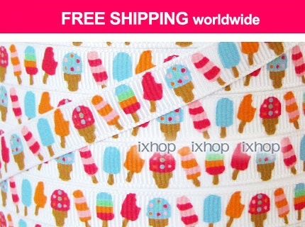5 Yards 3/8" 9mm Popsicle Party MTMG  Grosgrain Ribbon Gymboree ... 7100/31 1106 ..... FREE SHIPPING Worldwide