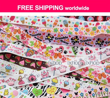 U PICK Over 70 Yards ..... Grosgrain Ribbon Mix GRAB Bag D ..... 7900 3204300 ..... FREE Shipping Worldwide