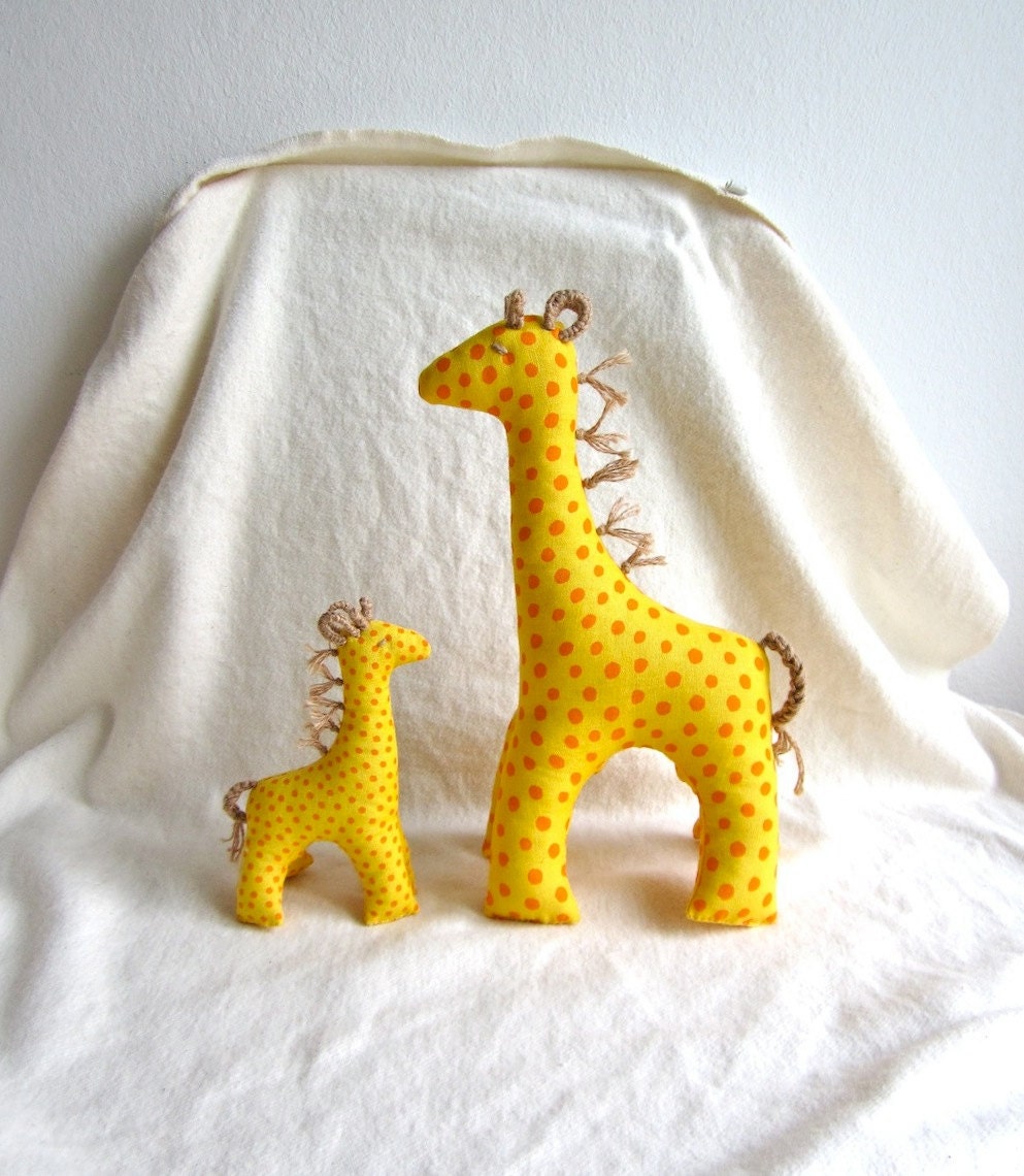 Giraffe with baby - organic cotton