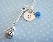 Lacrosse Necklace - Hand Stamped Jewelry - Sterling Silver