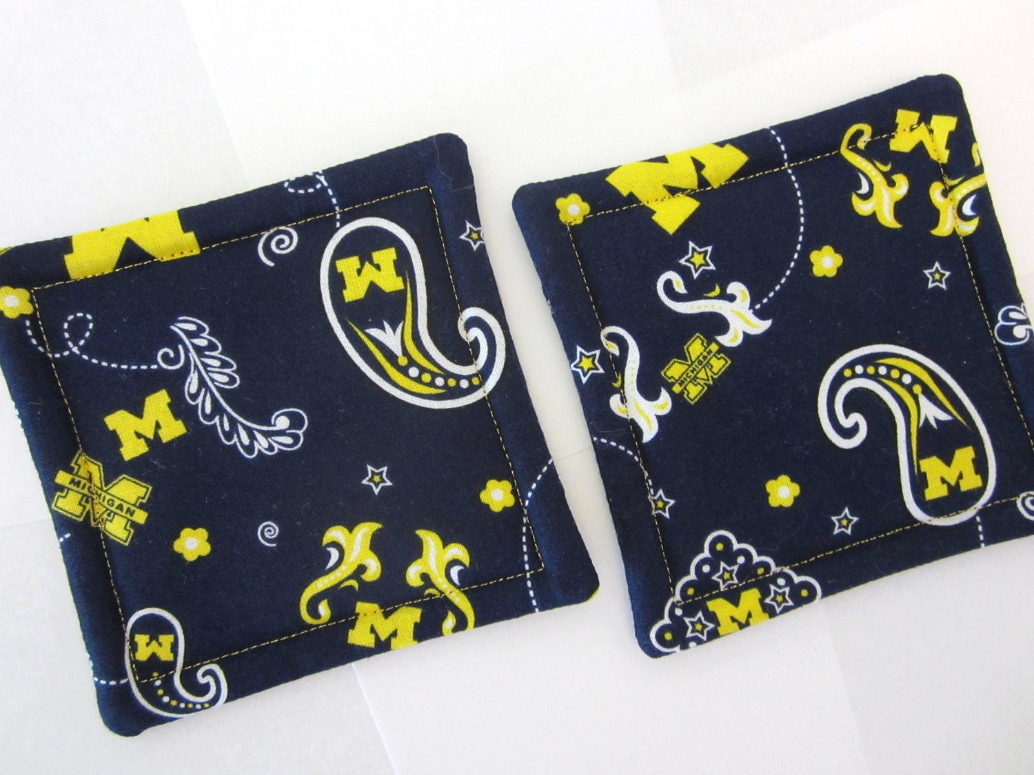 University of Michigan Quilted Coasters (Set of 2)