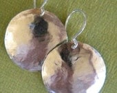 hammered silver earrings