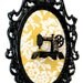 Miniature Vintage Sewing Machine - Victorian Framed Object - Wall Art Decor 4x6in